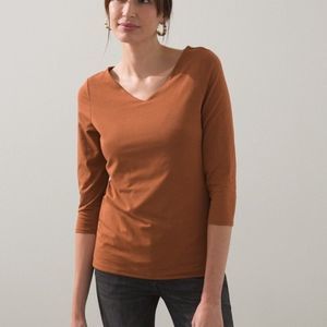 𝅺CHICO'S the Ultimate Tee High Wide Touch of Cool Tee Sz. 0 (XS/4)‎